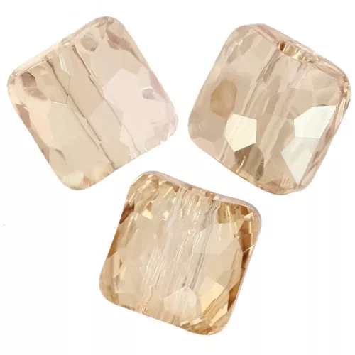 Square beads 6 mm - Fantasy Square PureCrystal 5035 - Crystal Golden Shadow x6