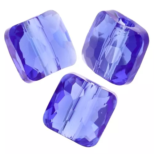 Square beads 6 mm - Fantasy Square PureCrystal 5035 - Sapphire x6