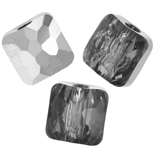 Square bead 8 mm - Fantasy Square PureCrystal 5035 - Crystal Silver Night x1