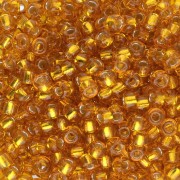 Seed beads Miyuki 8/0 4261 - Silver Lined Dyed Amber Gold x8g