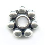 925 Sterling Silver Flower beads 8mm x1