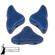 Helios® glass beads by Puca® 6x10mm - Caribbean Blue Metallic Mat x10g|raw }}