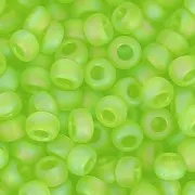Toho Seed beads 11/0 TO11R164F - Trans. Rainbow Frost. Lime Green x8g