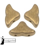 Helios® glass beads by Puca® 6x10mm - Gold Metallic Mat x10g|raw }}