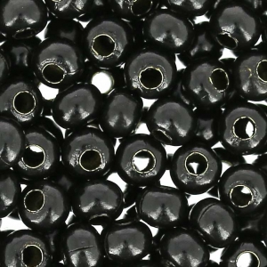 Metal Seed beads 8/0 - Black nickel x10g