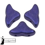 Helios® glass beads by Puca® 6x10mm - Royal Blue Metallic Mat x10g|raw }}