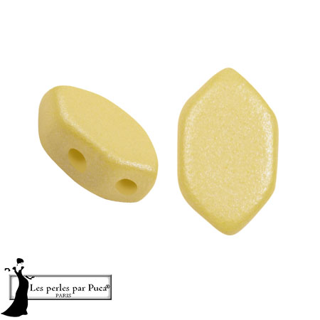 Glass beads Paros® by Puca® 7x4 mm - Vogue Canary Yellow Mat x10g