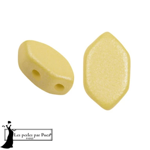Glass beads Paros® by Puca® 7x4 mm - Vogue Canary Yellow Mat x10g