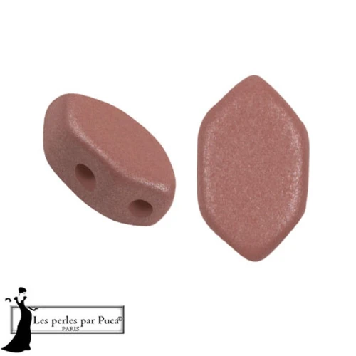 Glass beads Paros® by Puca® 7x4 mm - Vogue Terracotta Mat x10g