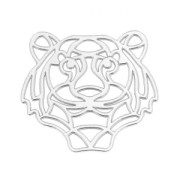 925 Sterling Silver Tiger spacer 18.5mm x1