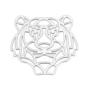 925 Sterling Silver Tiger spacer 18.5mm x1