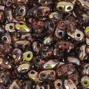 MiniDuo 2x4 mm Amethyst Capri Gold x10g