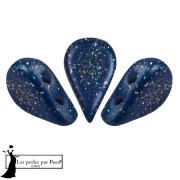 5x8mm Glass beads Amos® by Puca® - Night Blue Constellation x10g