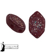 Glass beads Paros® by Puca® 7x4 mm - Garnet Constellation x10g