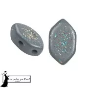 Perles en verre Paros® par Puca® 7x4 mm - Gray Constellation x10g