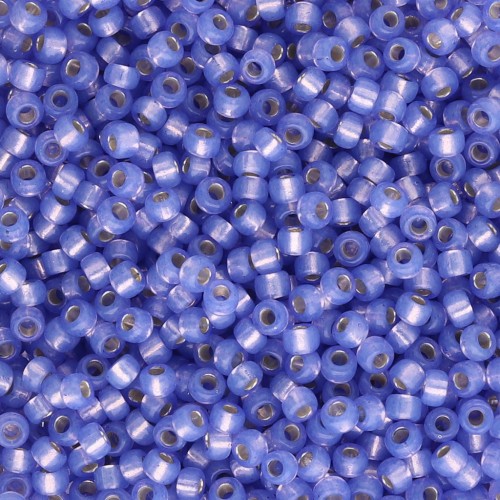 Seed beads Miyuki 11/0 649 - Dyed Violet Alabaster Silver Lined x8g