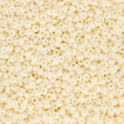 Seed beads Miyuki 15/0 492 - Opaque Dark Cream x8g