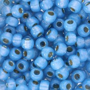 Seed beads Miyuki Duracoat 6/0 4242 - Dyed Aqua Silver Lined x8g|raw }}
