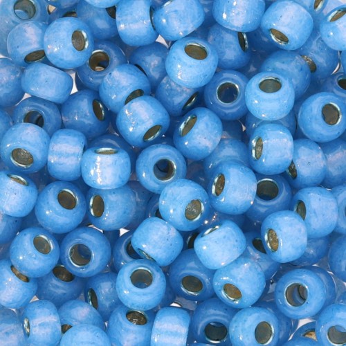 Seed beads Miyuki Duracoat 6/0 4242 - Dyed Aqua Silver Lined x8g