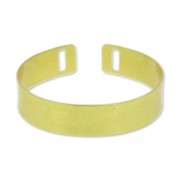 Raw brass bracelet base 2 holes 12 mm x1|raw }}