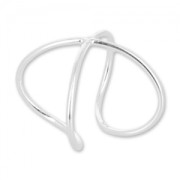 925 Sterling Silver ring crossed wire x1