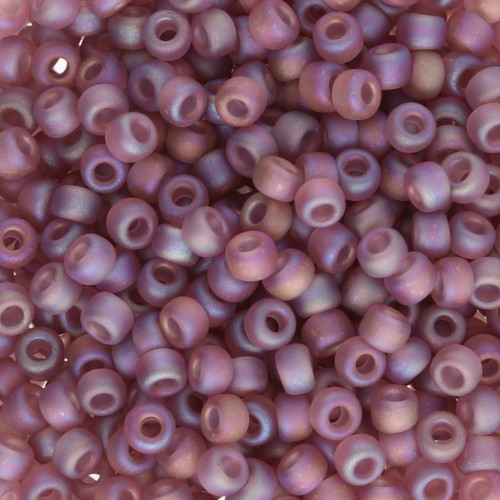 Seed beads Miyuki 8/0 142FR - Transparent Smoky Amethyst AB Mat x8g