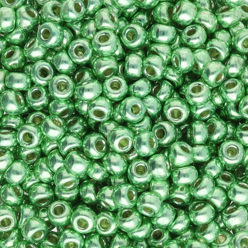 Seed beads Miyuki Duracoat 8/0 4214 - Galvanized Mint Green x8g