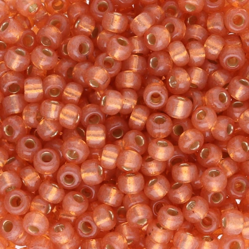 Seed beads Miyuki Duracoat 8/0 4233 - Silver Lined Dyed Rose Gold x8g