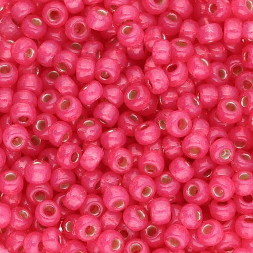 Seed beads Miyuki Duracoat 8/0 4239 - Dyed Hibiscus Silver Lined Alabaster x8g