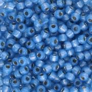 Seed beads Miyuki Duracoat 8/0 4242 - Dyed Aqua Silver Lined x8g|raw }}