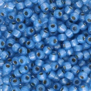 Seed beads Miyuki Duracoat 8/0 4242 - Dyed Aqua Silver Lined x8g