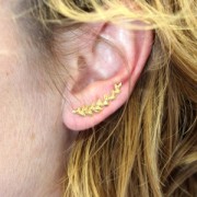 Ear jewels cobs 24 mm 925 Silver gold tone x2