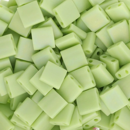 Miyuki Tila Beads 5x5x1.9 mm TL-0416FR - Opaque Chartreuse AB Mat x10g