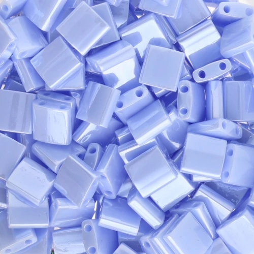Miyuki Tila Beads 5x5x1.9 mm TL-0446 - Opaque Light Periwinkle Luster x10g