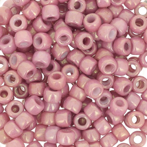 Matubo 7/0 Seed Beads - 3.5 mm Opaque Pink Ceramic Look x 10 g
