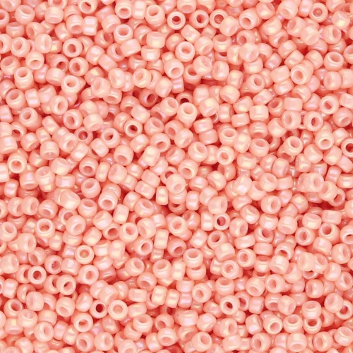 Miyuki 15/0 Seed Beads 596-1 - Opaque Tea Rose Luster x8g