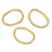 Open oval rings 4x3x0.5 mm - Gold x144