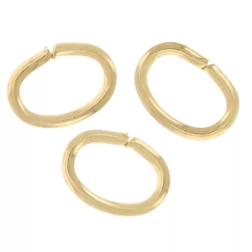 Open oval rings 4x3x0.5 mm - Gold x144