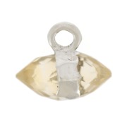 9x10.5 mm faceted gemstone charm - Citrine - 925 Sterling Silver x1|raw }}