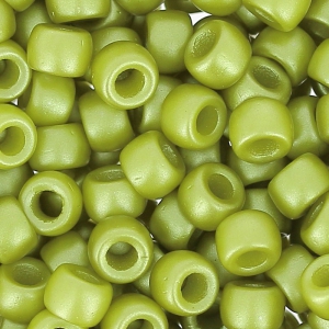 Matubo 7/0 Seed Beads - 3.5 mm Opaque Olivine x 10 g