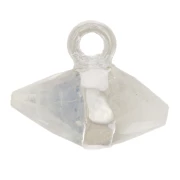 moon stone - 9x10.5 mm faceted gemstone charm - Moonstone - 925 Sterling Silver x1 9x10.5 mm faceted gemstone charm - Moonstone - 925 Sterling Silver x1