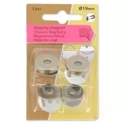 Set of 2 magnetic fasteners 19 mm bronze