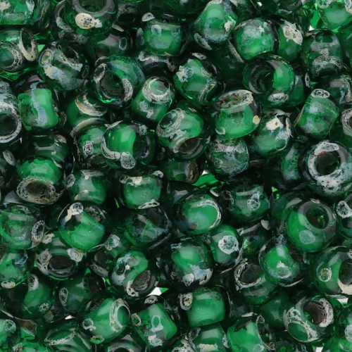 Seed beads Miyuki 6/0 4507 - Transparent Picasso Green x8g