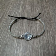 Metal spacer half bracelet 45.5x7mm bronze x1