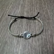 Metal spacer half bracelet 45.5x7mm rose gold tone x1