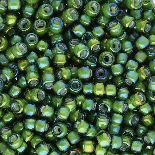 Seed beads Miyuki 8/0 3764 - Fancy Lined Soft Chartreuse Green x8g
