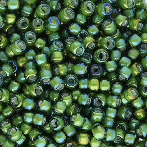 Seed beads Miyuki 8/0 3764 - Fancy Lined Soft Chartreuse Green x8g