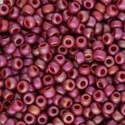 Seed beads Miyuki 8/0 4696 - Opaque Glazed Dark Red AB Mat x8g|raw }}