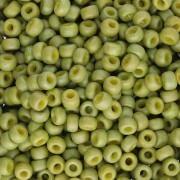 Seed beads Miyuki 8/0 4697 - Opaque Glazed Olive AB Mat x8g|raw }}