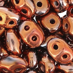 SuperDuo 2,5x5 mm Jet Full Capri Gold x10g